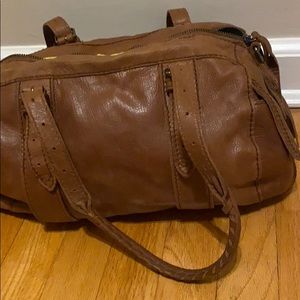 Isabella fiore leather barrel bag